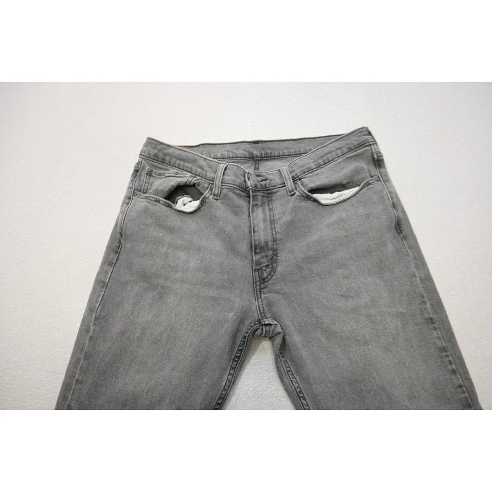 Levi's 511 Slim Fit Jeans Mens 34x29 Gray Stretch Denim Pants‎ Excellent